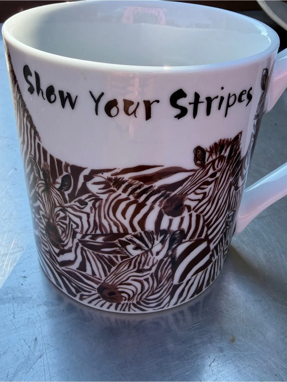 WWF World Wildlife Fund Show Your Stripes Zebra 20 Oz Oversized Mug